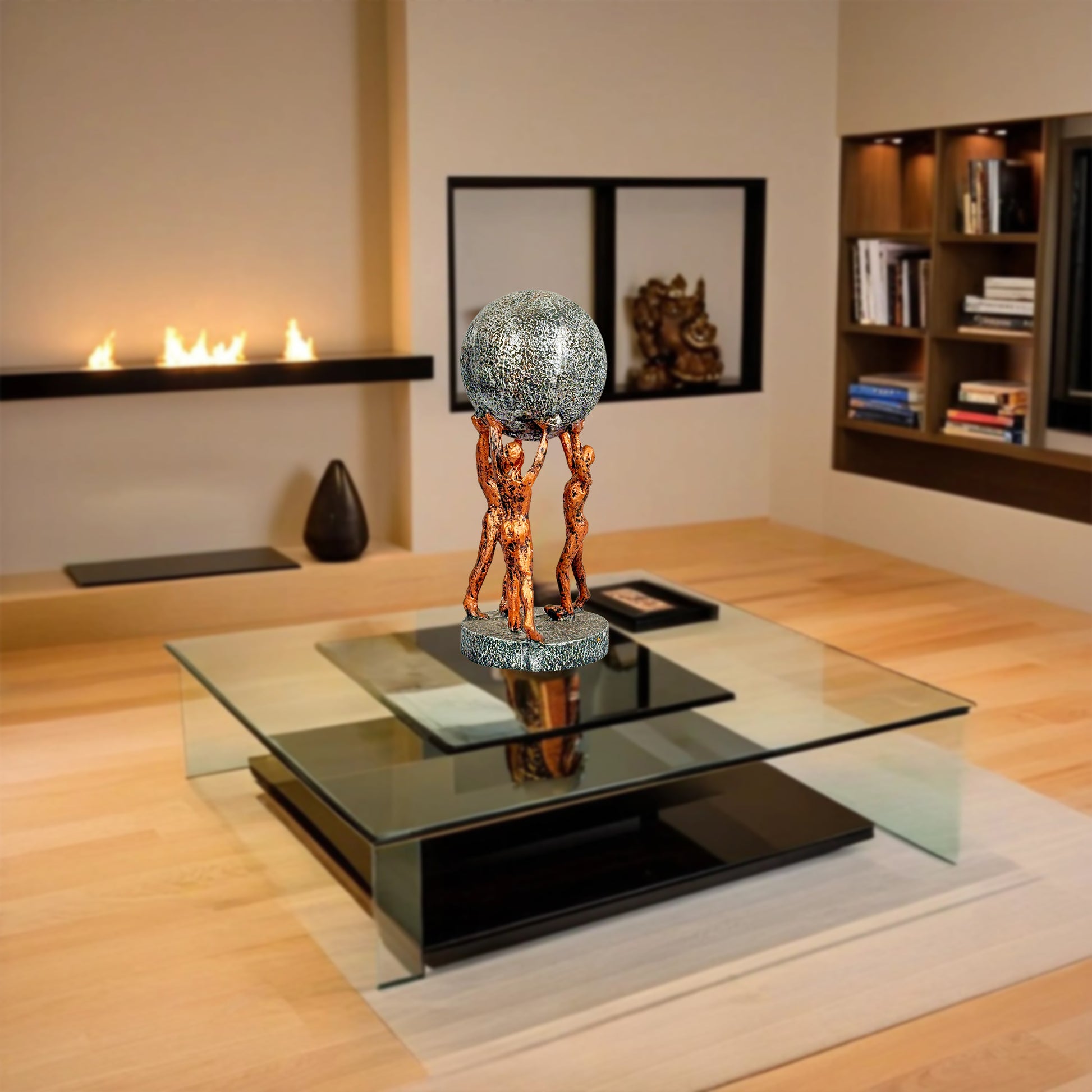 Unity Sculpture – Humans Holding the Globe