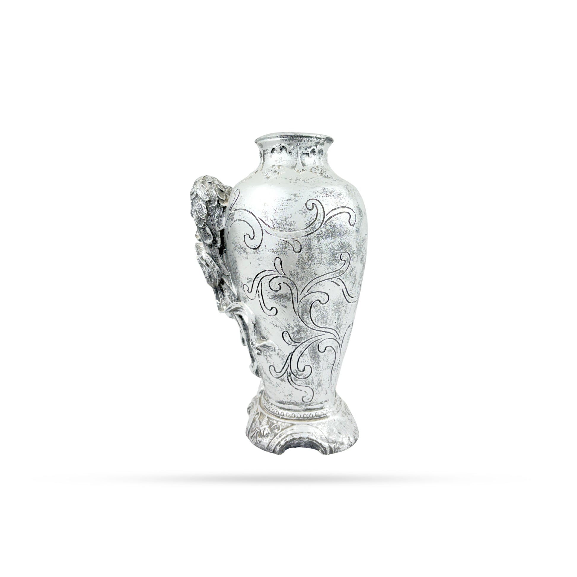 Vintage Silver Angel Embossed Vase