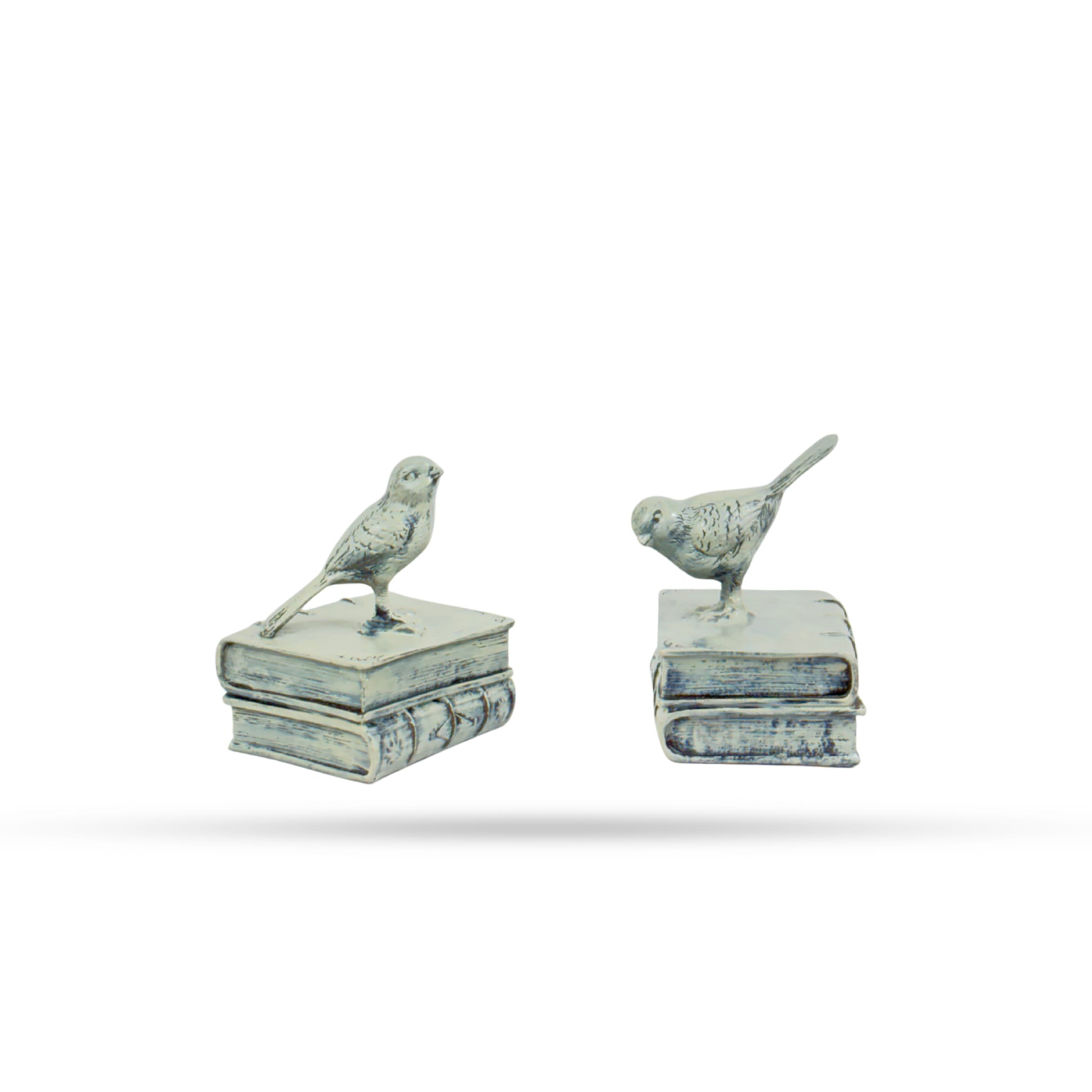 Birds on Books – Vintage White Decor Set