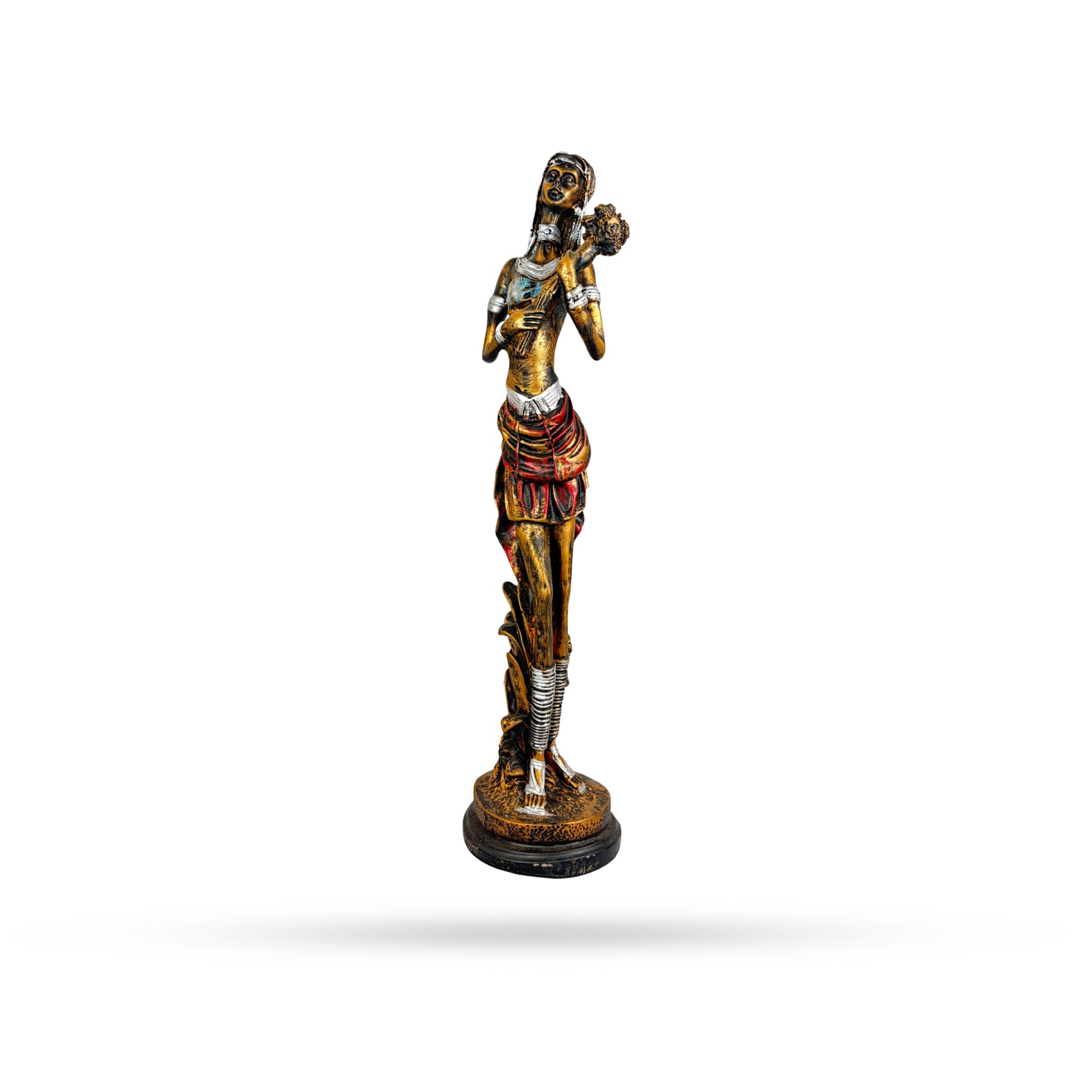 Tribal Woman Holding Pot – Ethnic Folk Art Figurine