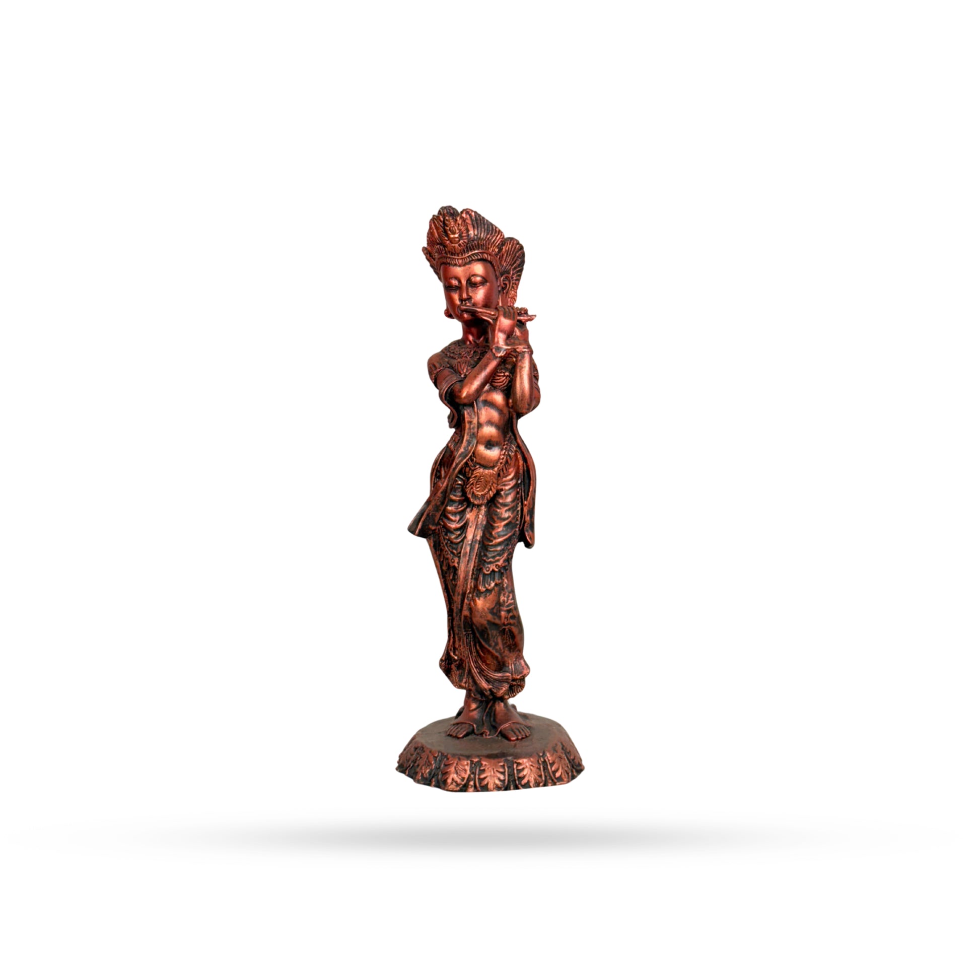 Tribal Flute Player – Bronze Tone Figurine