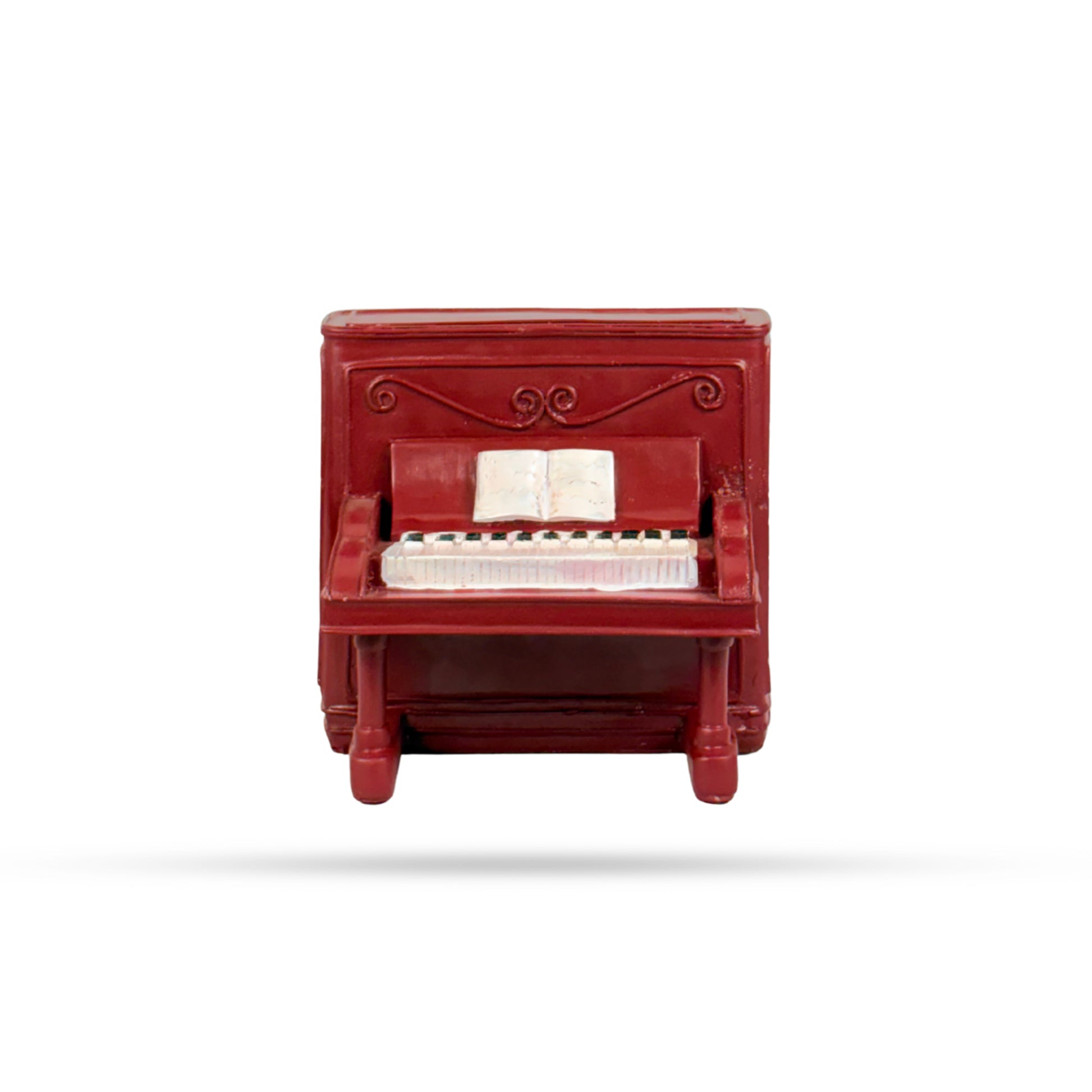 Vintage Red Piano Miniature – Musical Tabletop Decor