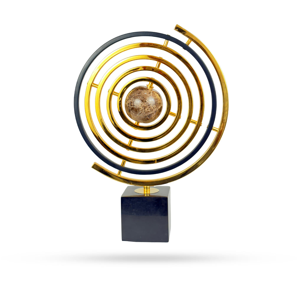 Golden Spiral Universe Sculpture – Modern Cosmic Art