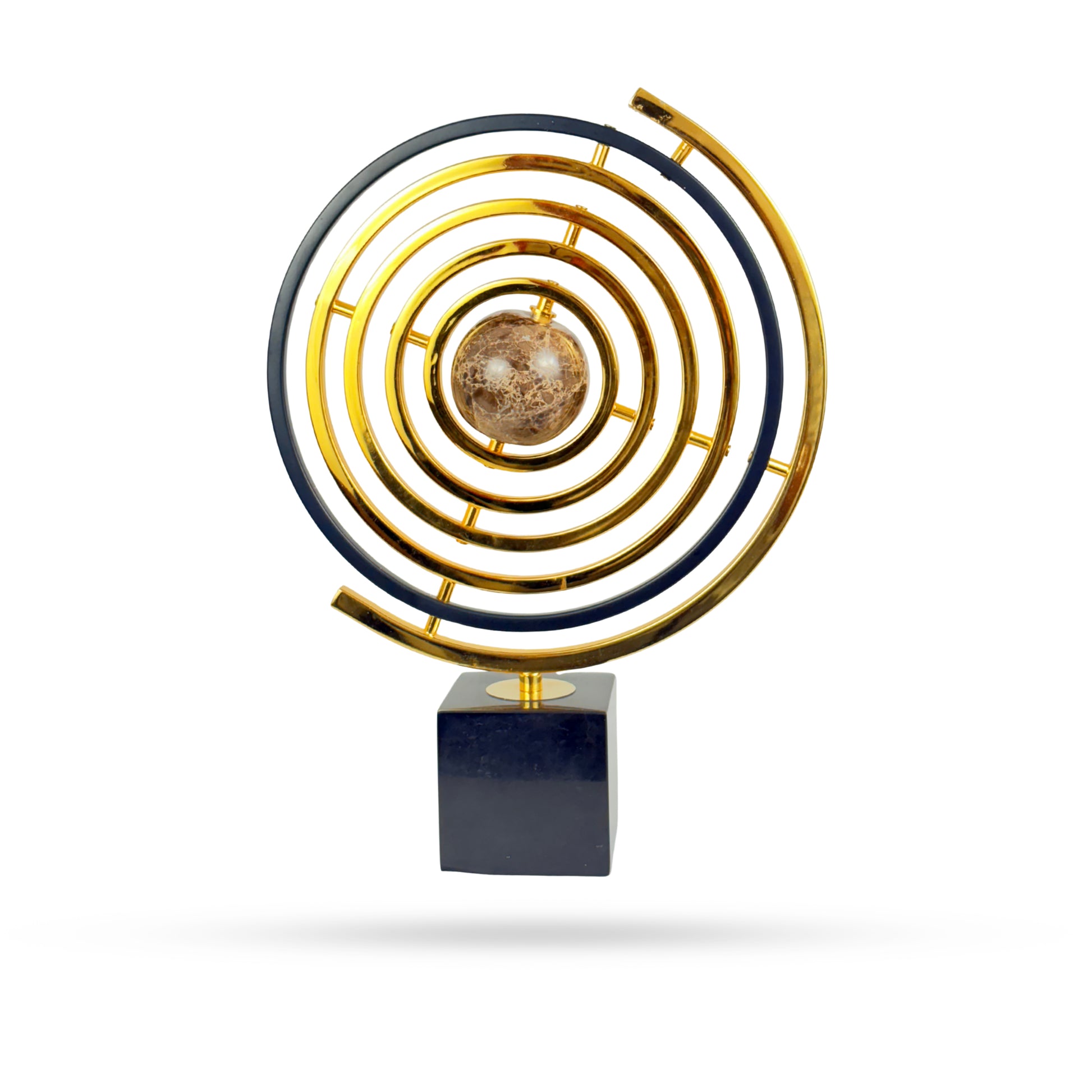 Golden Spiral Universe Sculpture – Modern Cosmic Art