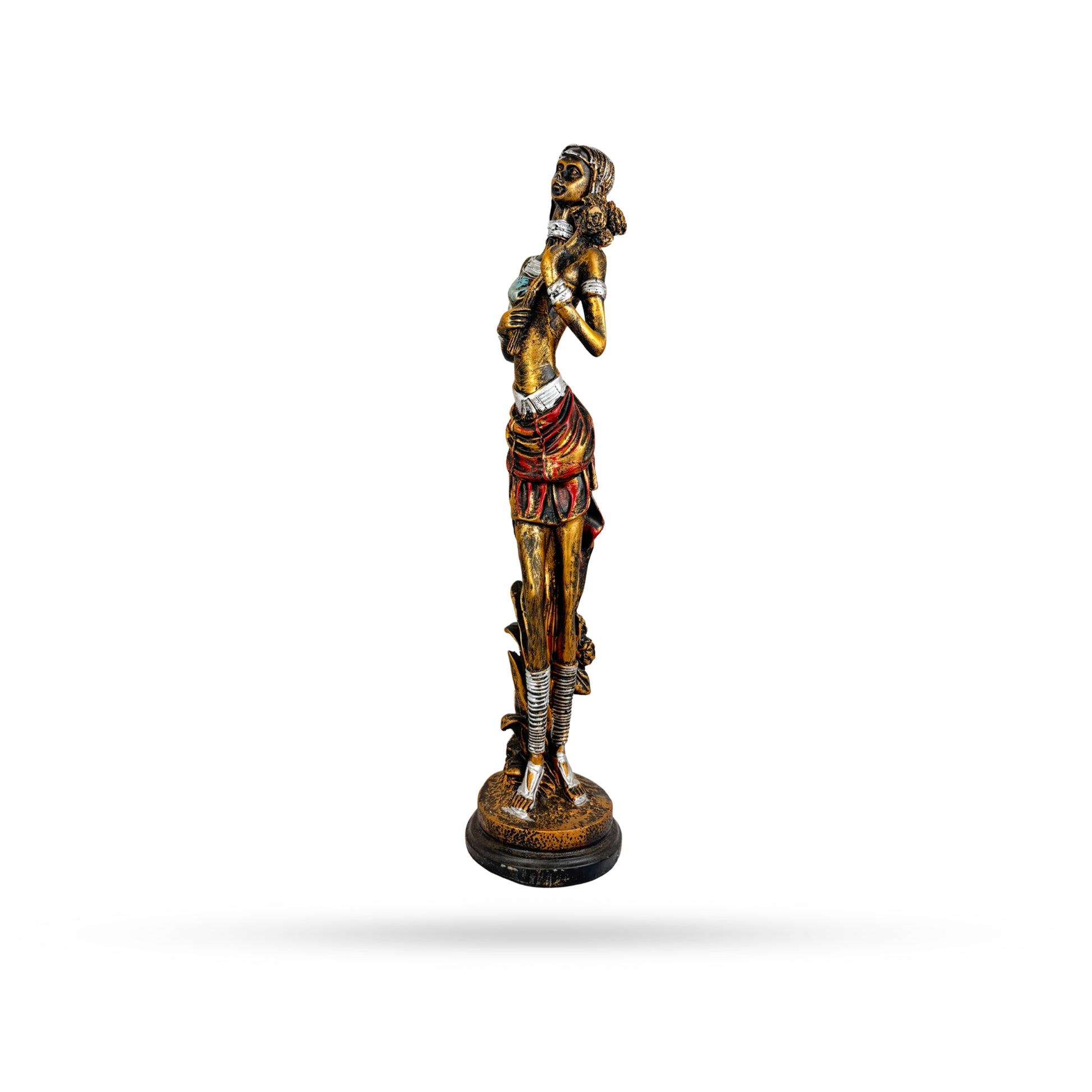 Tribal Woman Holding Pot – Ethnic Folk Art Figurine