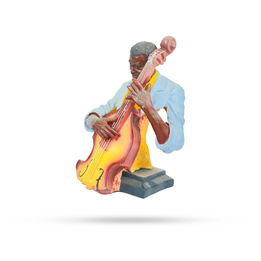 Jazz Bass Player Figurine – Musical Decor Accent