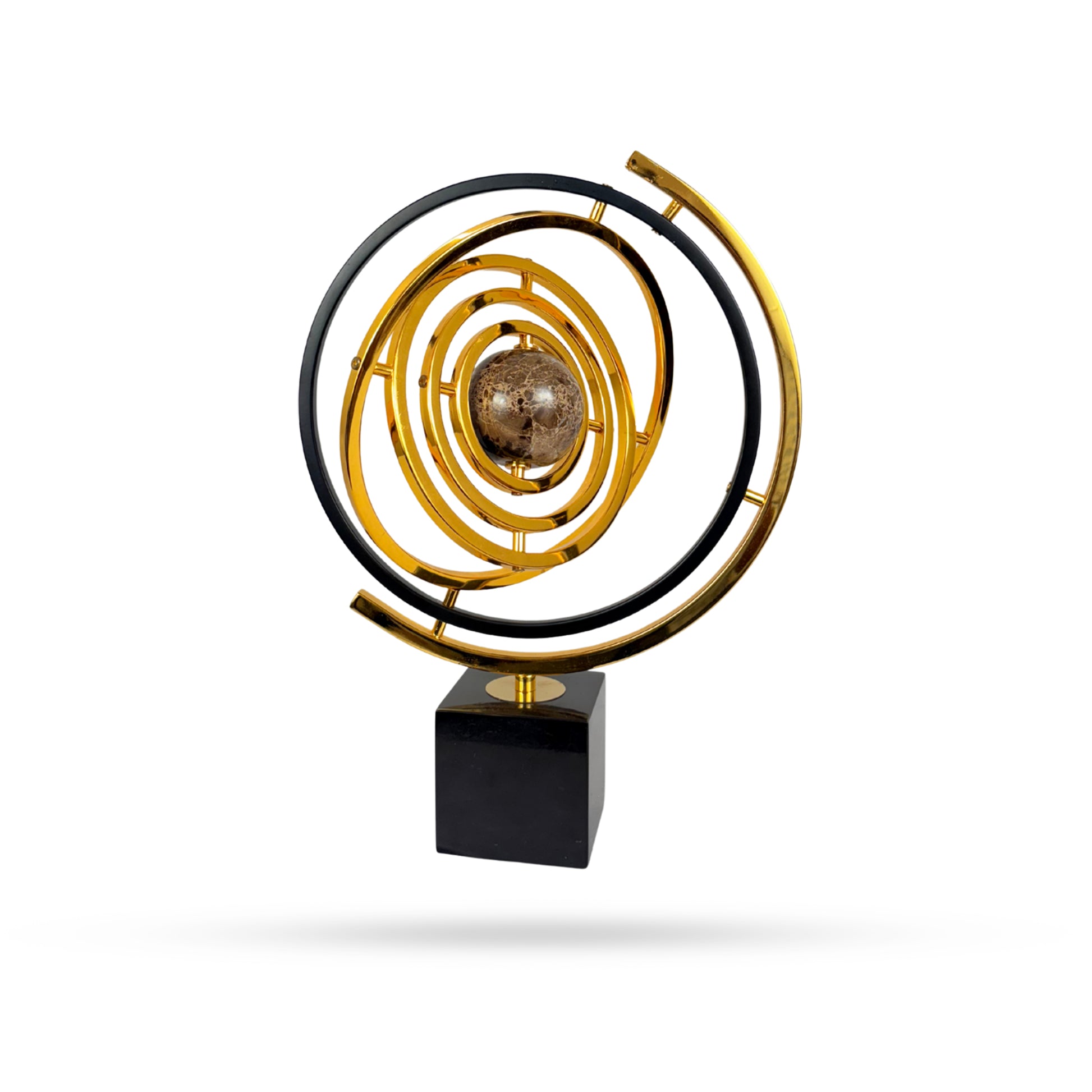 Golden Spiral Universe Sculpture – Modern Cosmic Art