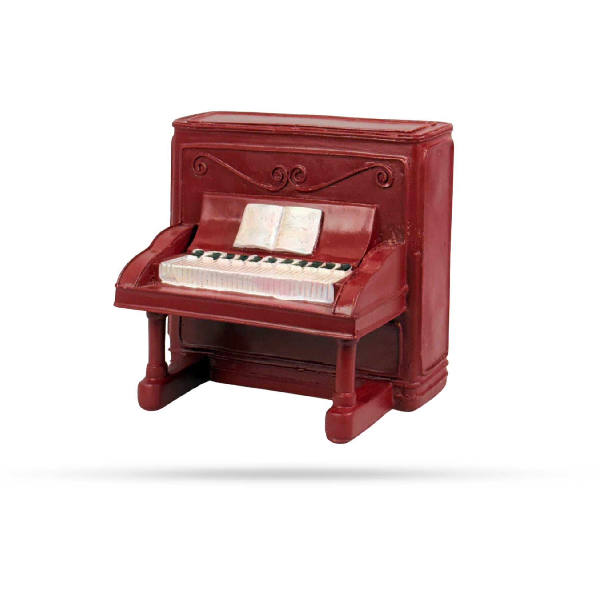 Vintage Red Piano Miniature – Musical Tabletop Decor