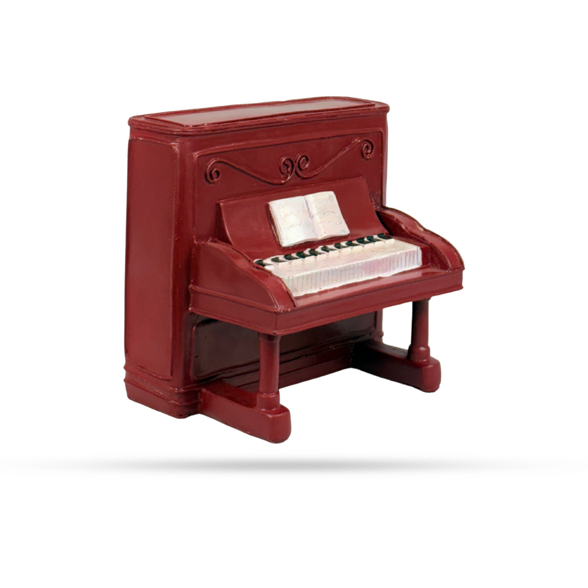 Vintage Red Piano Miniature – Musical Tabletop Decor