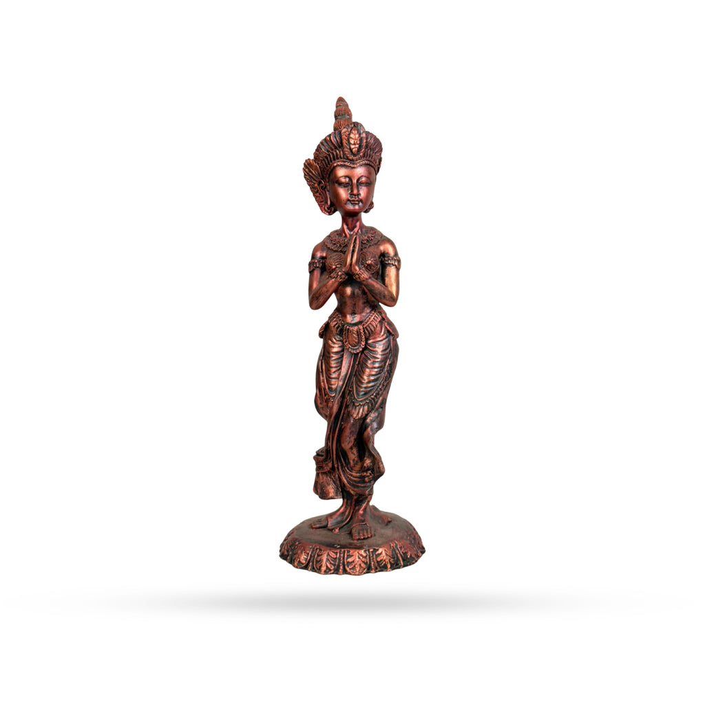 Tribal Flute Player – Bronze Tone Figurine